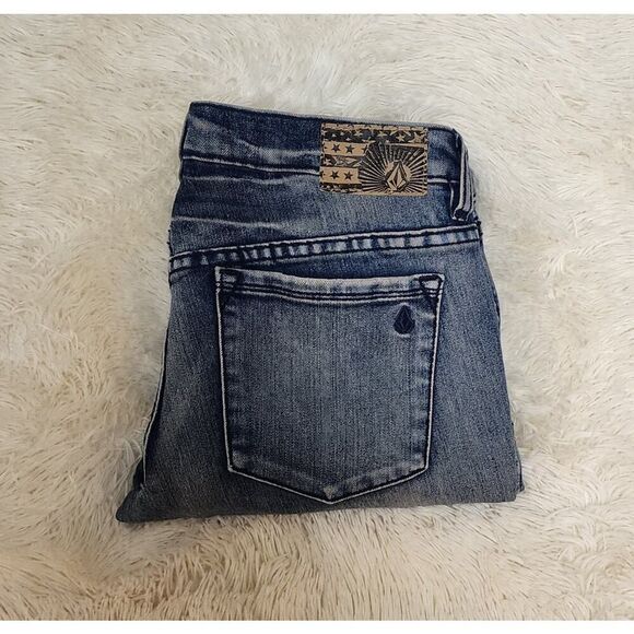 Volcom Pistol Leggings Jeans Womens Size 27 US 5 Blue Denim Casual Pants - Picture 8 of 10